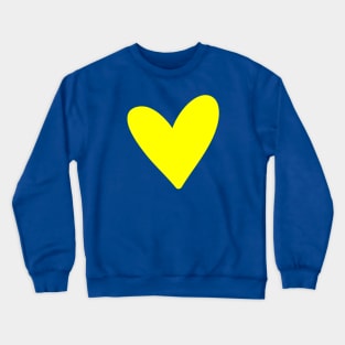 Yellow heart Crewneck Sweatshirt